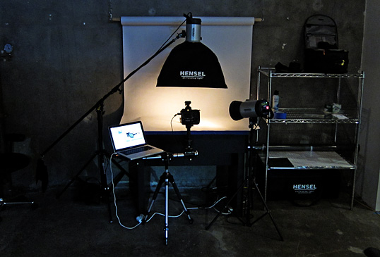 Setting up a product photography studio - Overall Studio Setup - Dark